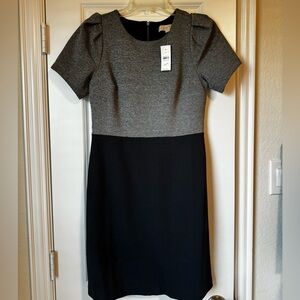 LOFT NWT Black and Grey Pencil Dress